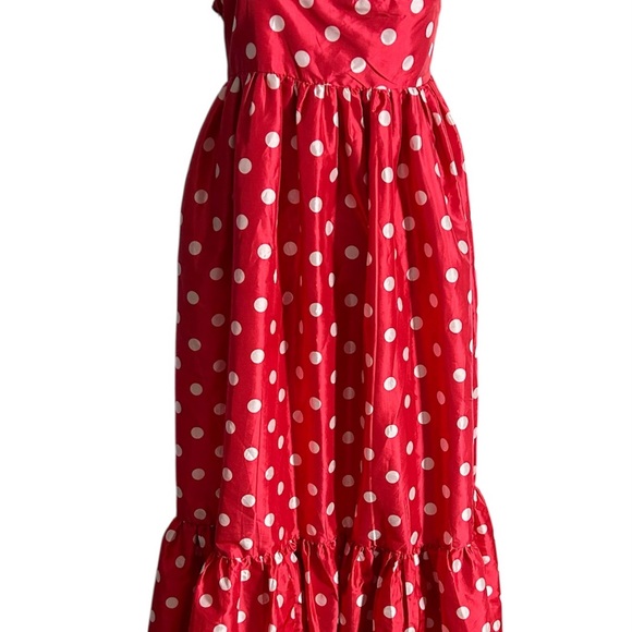 Anthropology Atsu Sally Bow polka dot midi dress Sz M nwot (20box) - Picture 5 of 7